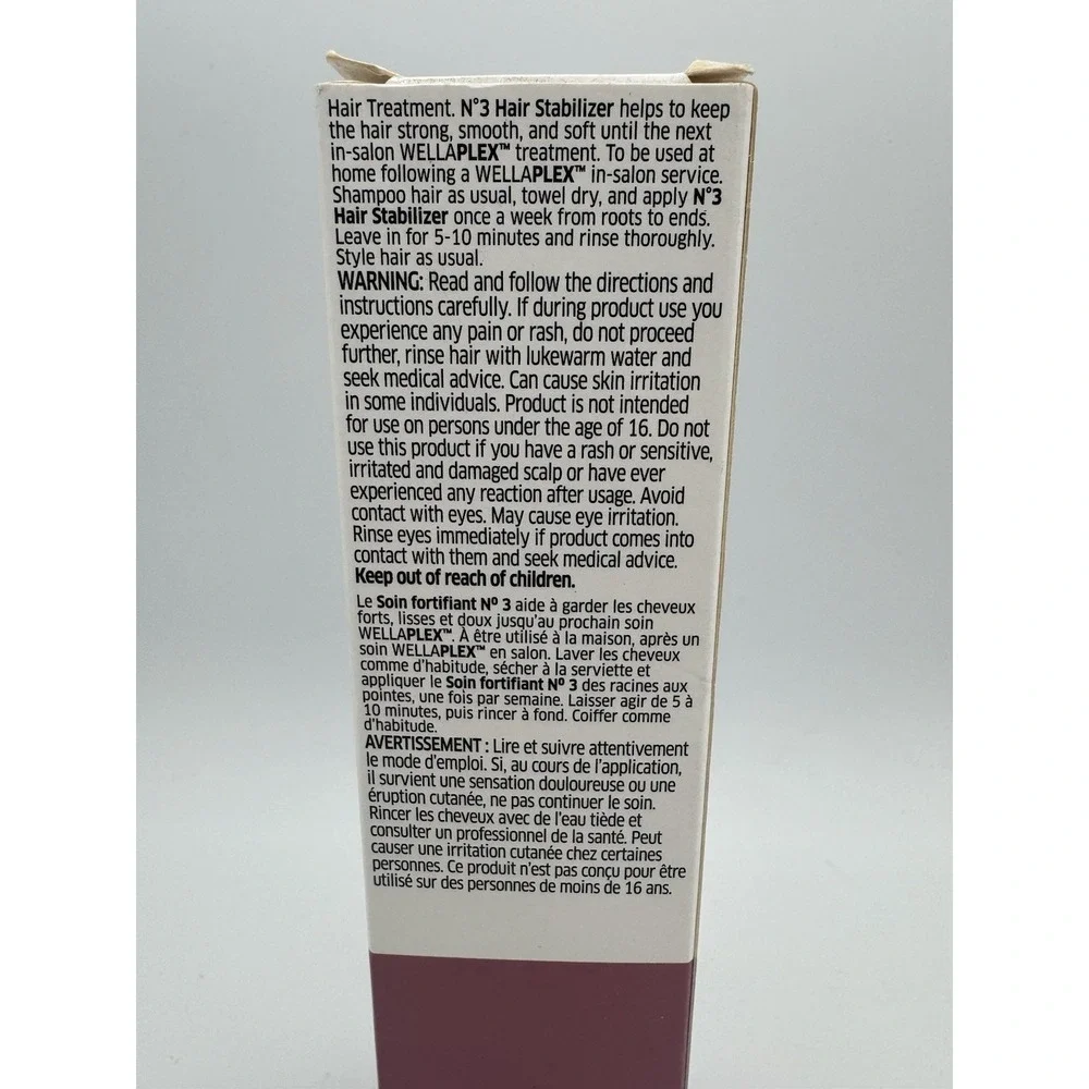 Wella Plex No 3 Hair Stabilizer 100ml/3.38 Fl oz Made In France